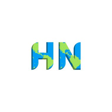 Dünya Haritası stili ilk HN logo tasarımı, Logo ticari markalaşması.
