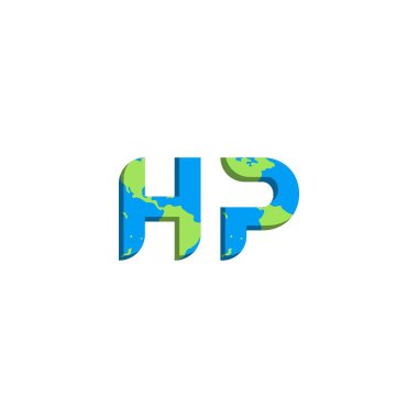 Dünya Haritası stili ilk HP logo tasarımı, Logo ticari markalaşması.