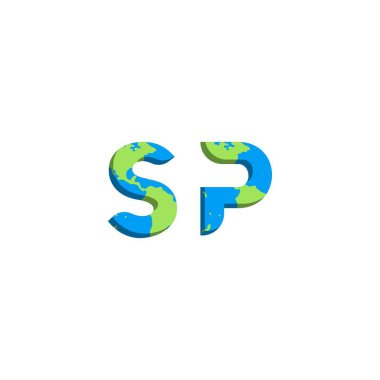 Dünya Haritası biçimli ilk SP logo tasarımı, Logo ticari markalaşması.