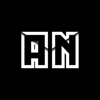 Bir Monogram Logo Harfi İleti Zarfı Simge Biçimi şablon vektörü