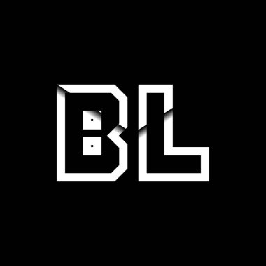 BL Monogram Logo Harfi İleti Zarfı Simge Biçimi şablon vektörü