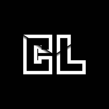 CL Monogram Logo Harfi İleti Zarfı Simge Biçimi şablon vektörü