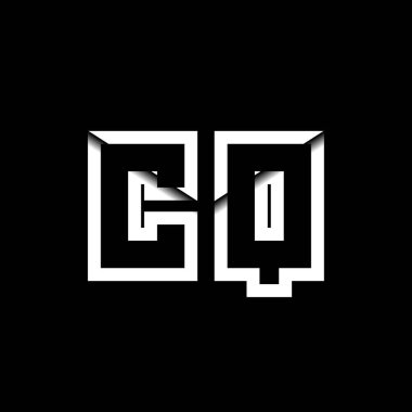 CQ Monogram Logo Harfi İleti Zarfı Simge Biçimi şablon vektörü