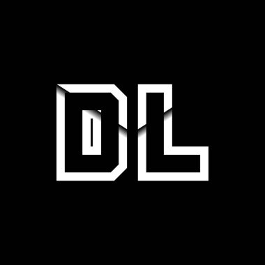 DL Monogram Logo Harfi İleti Zarfı Simge Biçimi şablon vektörü
