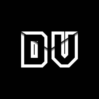 DV Monogram Logo Harfi İleti Zarfı Simge Biçimi şablon vektörü