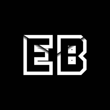 EB Monogram Logo Harfi İleti Zarfı Simge Biçimi şablon vektörü