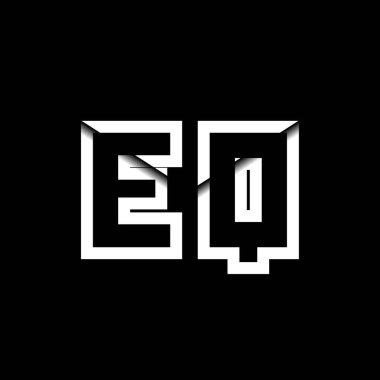 EQ Monogram Logo Harfi İleti Zarfı Simge Biçimi şablon vektörü