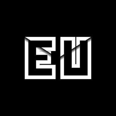 AB Monogram Logo Harfi İleti Zarfı Simge Biçimi şablon vektörü