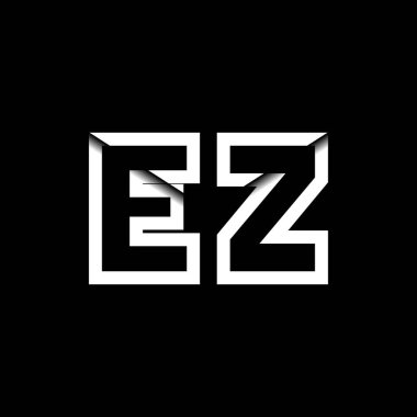 EZ Monogram Logo Harfi İleti Zarfı Simge Biçimi şablon vektörü