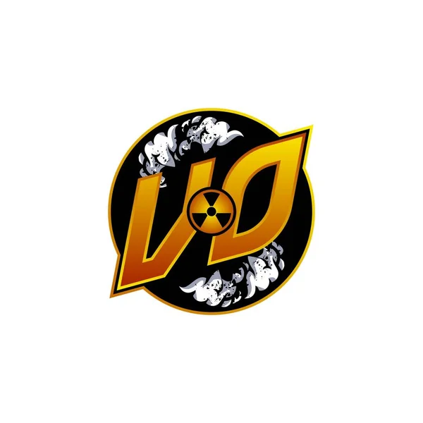 Logo Monograma Juego Con Forma Gas Diseños Plantilla Vector Icono — Vector de stock
