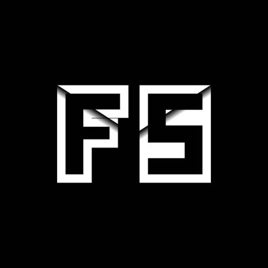FS Monogram Logo Harfi İleti Zarfı Simge Biçimi şablon vektörü
