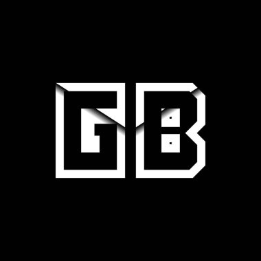 GB Monogram Logo Harfi İleti Zarfı Simge Biçimi şablon vektörü