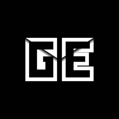 GE Monogram Logo Harfi İleti Zarfı Simge Biçimi şablon vektörü