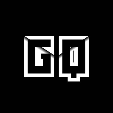 GQ Monogram Logo Harfi İleti Zarfı Simge Biçimi şablon vektörü