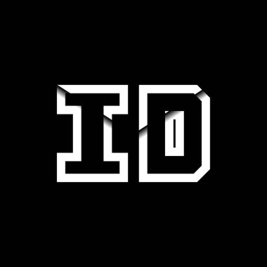 Kimlik Monogram Logo Harfi İleti Zarfı Simge Biçimi şablon vektörü