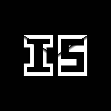 Monogram Logo Harfi İleti Zarfı Simge Biçimi şablon vektörü