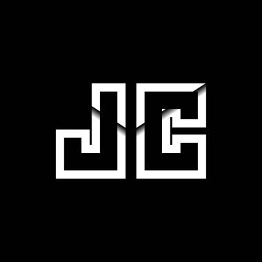 JC Monogram Logo Harfi İleti Zarfı Simge Biçimi şablon vektörü