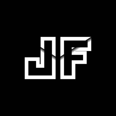 JF Monogram Logo Harfi İleti Zarfı Simge Biçimi şablon vektörü