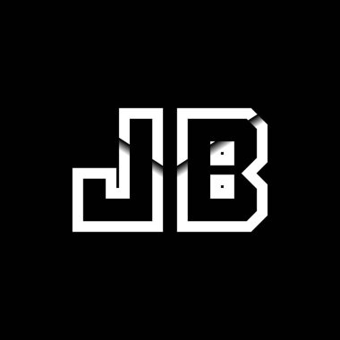JB Monogram Logo Harfi İleti Zarfı Simge Biçimi şablon vektörü