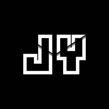 JY Monogram Logo Harfi İleti Zarfı Simge Biçimi şablon vektörü