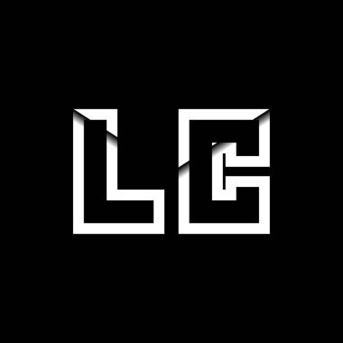 LC Monogram Logo Harfi İleti Zarfı Simge Biçimi şablon vektörü