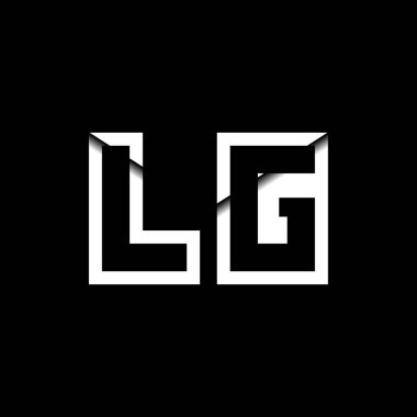 LG Monogram Logo Harfi İleti Zarfı Simge Biçimi şablon vektörü