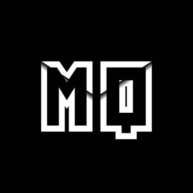 MQ Monogram Logo Harfi İleti Zarfı Simge Biçimi şablon vektörü