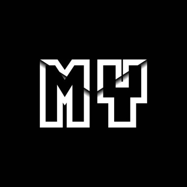 Monogramım Logo Harfi İleti Zarfı Simge Biçimi şablon vektörü