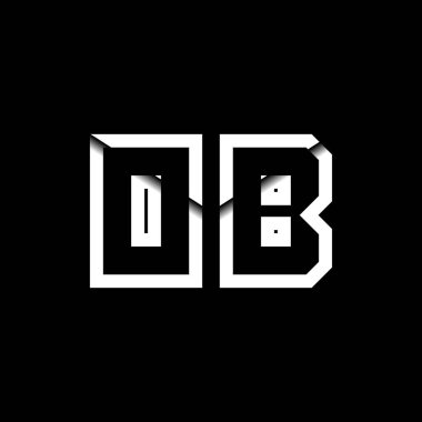 OB Monogram Logo Harfi İleti Zarfı Simge Biçimi şablon vektörü