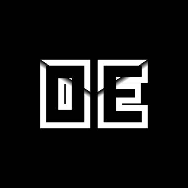 OE Monogram Logo Harfi İleti Zarfı Simge Biçimi şablon vektörü