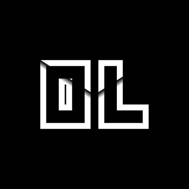 OL Monogram Logo Harfi İleti Zarfı Simge Biçimi şablon vektörü