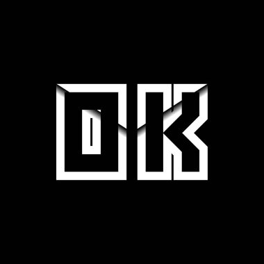 Tamam Monogram Logo Harfi İleti Zarfı Simge Biçimi şablon vektörü