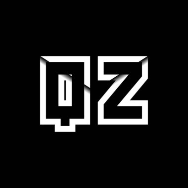 QZ Monogram Logo Harfi İleti Zarfı Simge Biçimi şablon vektörü