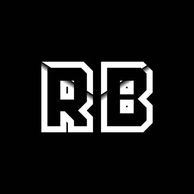 RB Monogram Logo Harfi İleti Zarfı Simge Biçimi şablon vektörü