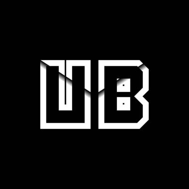 UB Monogram Logo Harfi İleti Zarfı Simge Biçimi şablon vektörü