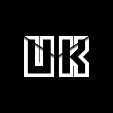 Birleşik Krallık Monogram Logo Harfi İleti Zarfı Simge Biçimi şablon vektörü