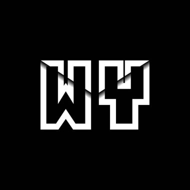 WY Monogram Logo Harfi İleti Zarfı Simge Biçimi şablon vektörü