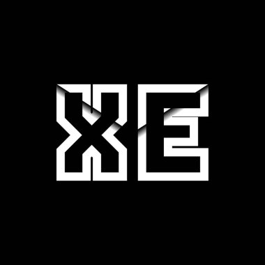 XE Monogram Logo Harfi İleti Zarfı Simge Biçimi şablon vektörü