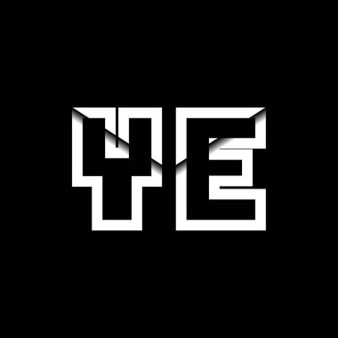 YE Monogram Logo Harfi İleti Zarfı Simge Biçimi şablon vektörü