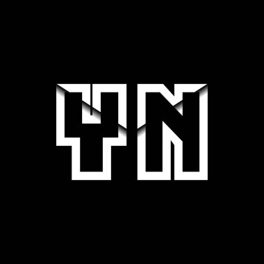 YN Monogram Logo Harfi İleti Zarfı Simge Biçimi şablon vektörü