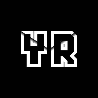 YR Monogram Logo Harfi İleti Zarfı Simge Biçimi şablon vektörü