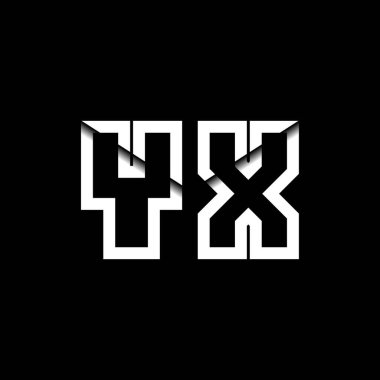 YX Monogram Logo Harfi İleti Zarfı Simge Biçimi şablon vektörü