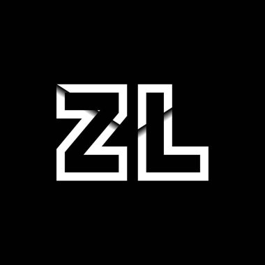 ZL Monogram Logo Harfi İleti Zarfı Simge Biçimi şablon vektörü