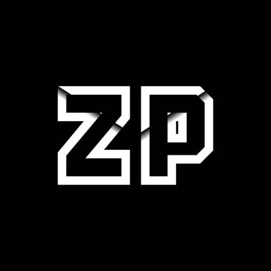 ZP Monogram Logo Harfi İleti Zarfı Simge Biçimi şablon vektörü