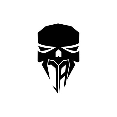 CA İlk ESport oyun logosu. Modern kafa Kafatası şablon vektör logosu