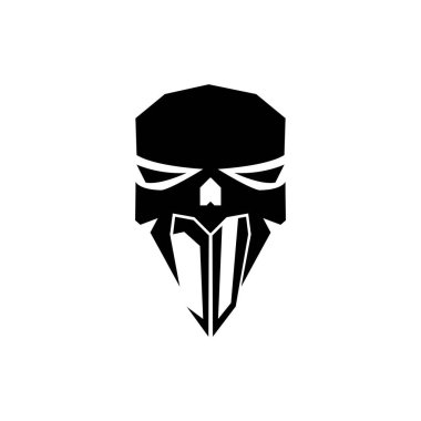 CU ESport oyun logosu. Modern kafa Kafatası şablon vektör logosu