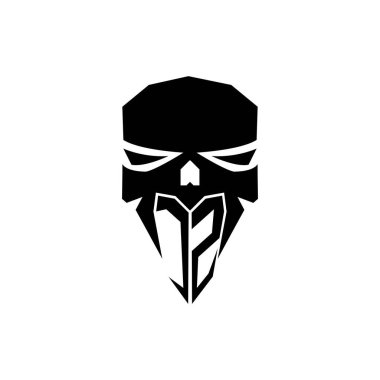 CZ İlk ESport oyun logosu. Modern kafa Kafatası şablon vektör logosu