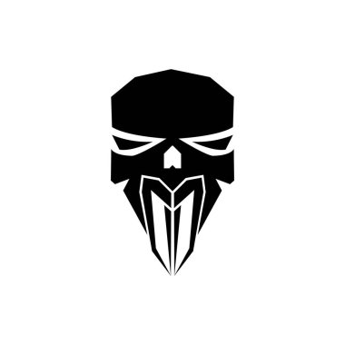 DD İlk ESport oyun logosu. Modern kafa Kafatası şablon vektör logosu