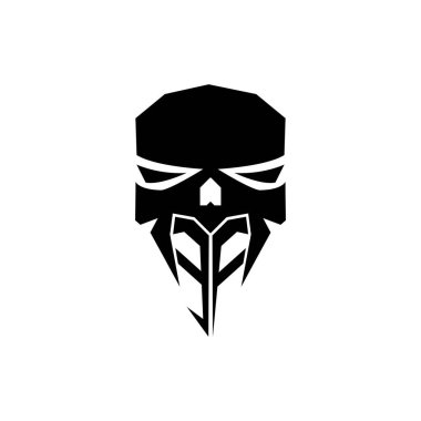 ESport 'un ilk oyun logosu. Modern kafa Kafatası şablon vektör logosu