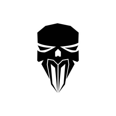 ESport 'un ilk oyun logosu. Modern kafa Kafatası şablon vektör logosu